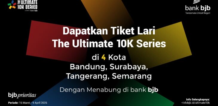 bank bjb kembali menghadirkan inovasi unik melalui program promo The Ultimate 10K Series yang dirancang untuk memberikan pengalaman berlari lintas kota sekaligus kemudahan akses bagi masyarakat melalui skema bundling finansial yang sederhana.  Foto : Dok. bank bjb 
