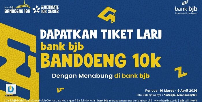 bank bjb kembali menghadirkan inovasi menarik melalui program promo bank bjb Bandoeng 10K yang memberikan kesempatan mendapatkan tiket lari dengan cara yang mudah dan terjangkau. Foto : Dok.bank bjb