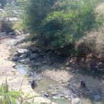 Sungai Cikapundung di Kota Bandung Menyusut Akibat Kemarau